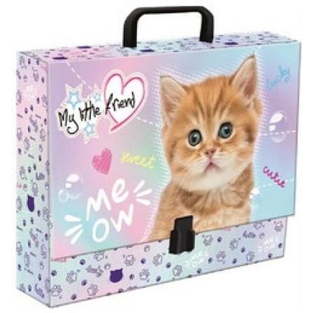 ⁨Teczka z rączką XL na prace plastyczne PASTEL KITTY ST.MAJEWSKI⁩ w sklepie Wasserman.eu
