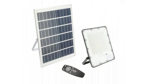 ⁨Naświetlacz LED solarny BRAVOS, 200W, 2000lm, 6400K, IP65, 120, solar panel, pilot, 3y⁩ w sklepie Wasserman.eu