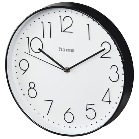 ⁨Wall clock Elegance white/black 30 cm⁩ at Wasserman.eu