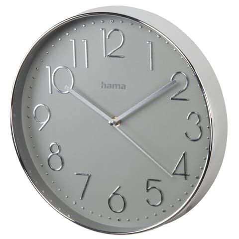 ⁨Wall clock Elegance silver/grey 30 cm⁩ at Wasserman.eu