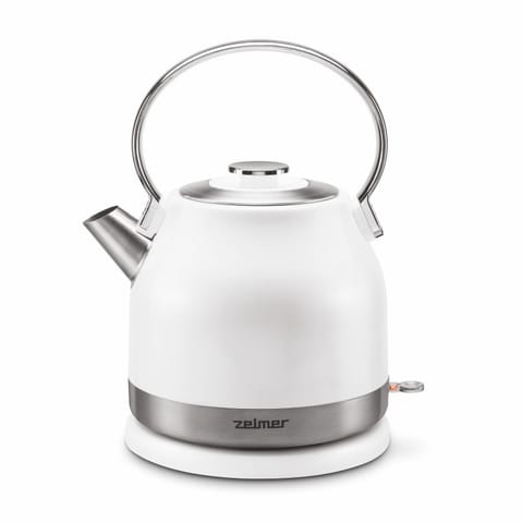 ⁨Zelmer ZCK7940 electric kettle 1.5 L 2200 W Stainless steel, White⁩ at Wasserman.eu