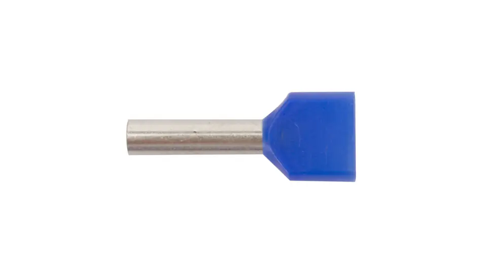 ⁨Insulated bootlace ferrule HI 2X2,5/13 blue E08KH-02020101801 /100pcs/⁩ at Wasserman.eu