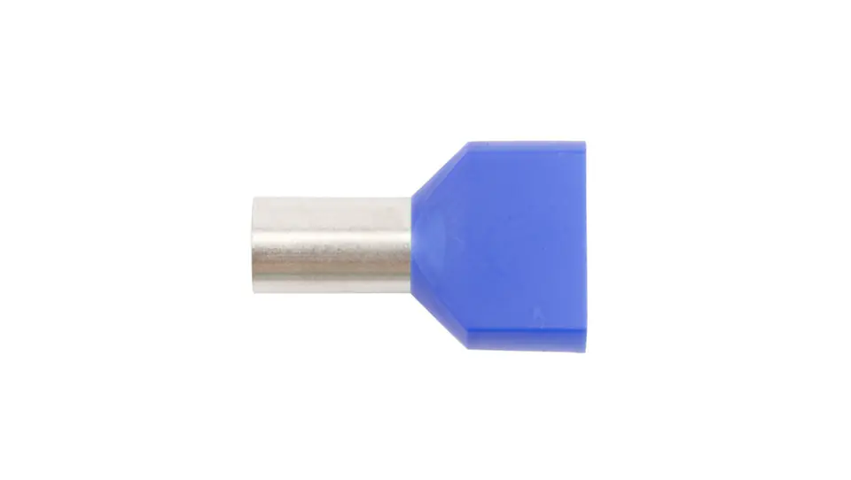 ⁨Insulated bootlace ferrule HI 2X16/14 DIN blue E08KH-02020103001 (50pcs)⁩ at Wasserman.eu