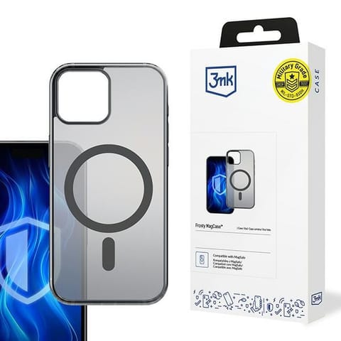 ⁨3MK Frosty MagCase iPhone 12/12 Proczarny/black⁩ w sklepie Wasserman.eu