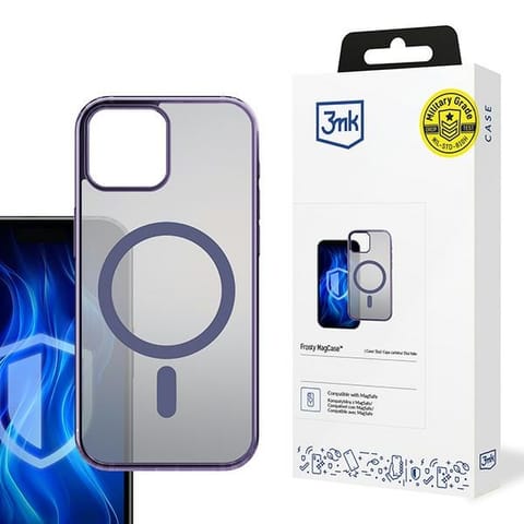 ⁨3MK Frosty MagCase iPhone 15 fioletowy/purple⁩ w sklepie Wasserman.eu