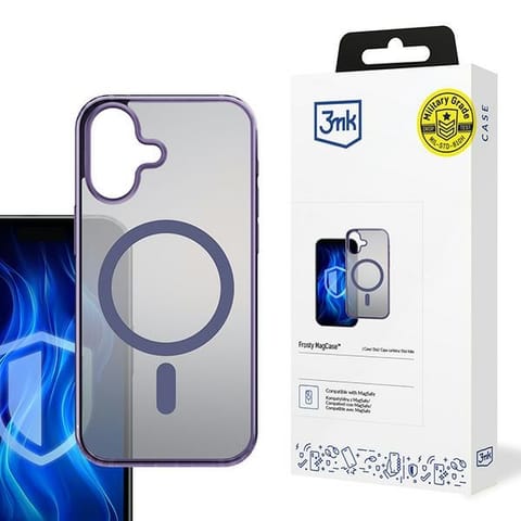 ⁨3MK Frosty MagCase iPhone 16 fioletowy/purple⁩ w sklepie Wasserman.eu