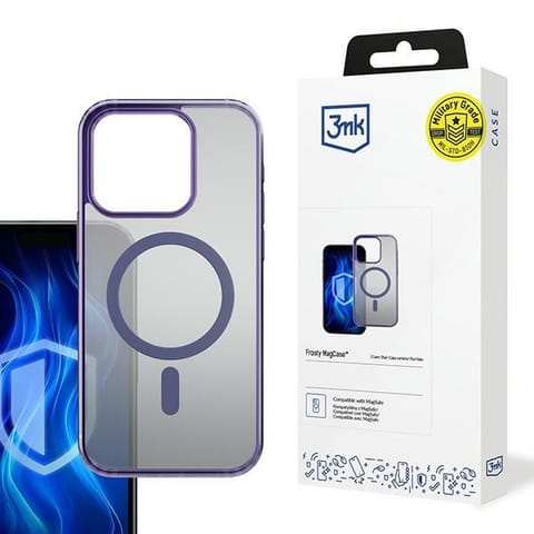 ⁨3MK Frosty MagCase iPhone 16 Pro fioletowy/purple⁩ w sklepie Wasserman.eu