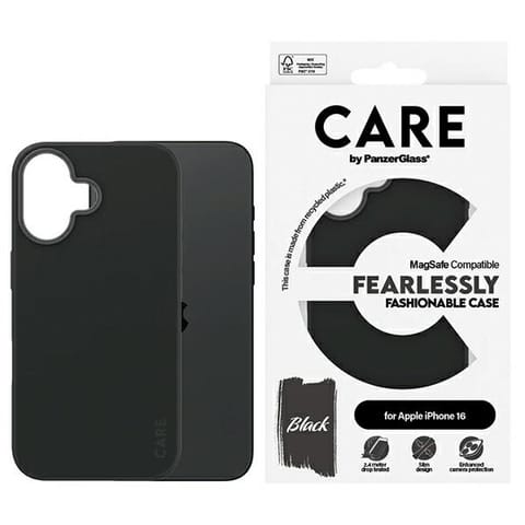 CARE by PanzerGlass Case Fashion Black MagSafe iPhone 16 | CARE w sklepie Wasserman.eu