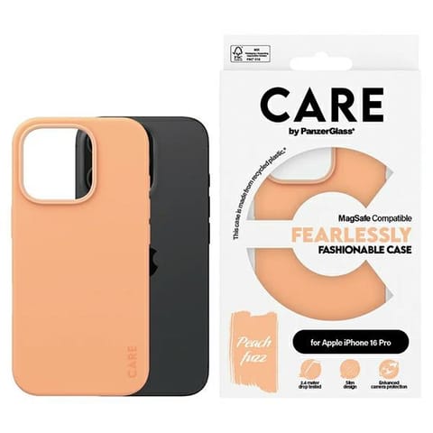 ⁨Etui CARE by PanzerGlass Fashion Case    iPhone 16 Pro 6.3" brzoskwiniowy/peachy MagSafe 1390⁩ w sklepie Wasserman.eu