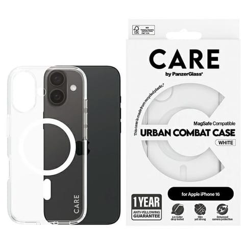 ⁨CARE by PanzerGlass Flagship Case iPhone 16 6,1" biały/white MagSafe 1337⁩ w sklepie Wasserman.eu