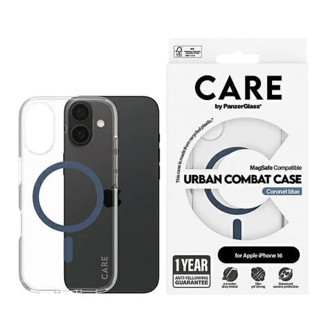 Etui CARE by PanzerGlass Flagship Case iPhone 16 6,1" niebieski/blue MagSafe 1365 w sklepie Wasserman.eu