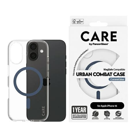 ⁨CARE by PanzerGlass Flagship Case iPhone 16 6,1" niebieski/blue MagSafe 1365⁩ w sklepie Wasserman.eu