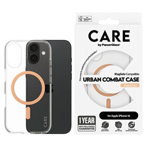 ⁨CARE by PanzerGlass Flagship Case iPhone 16 6.1" brzoskwiniowy/peachy MagSafe 1373⁩ w sklepie Wasserman.eu