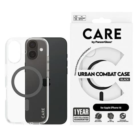 ⁨CARE by PanzerGlass Flagship Case iPhone 16 6.1" czarny/black MagSafe 1345⁩ w sklepie Wasserman.eu