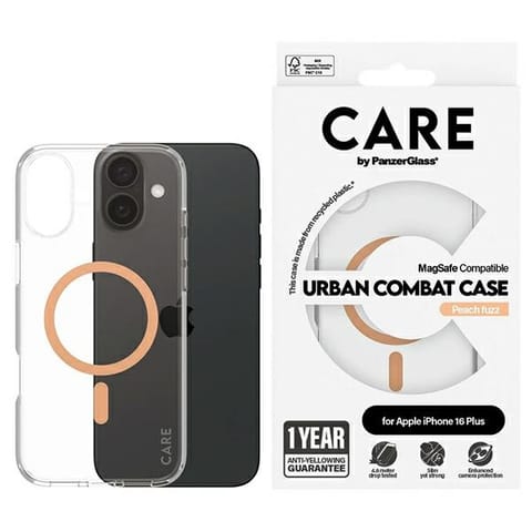 ⁨Etui CARE by PanzerGlass Flagship Case   iPhone 16 Plus 6,7" brzoskwiniowy/peachy MagSafe 1375⁩ w sklepie Wasserman.eu