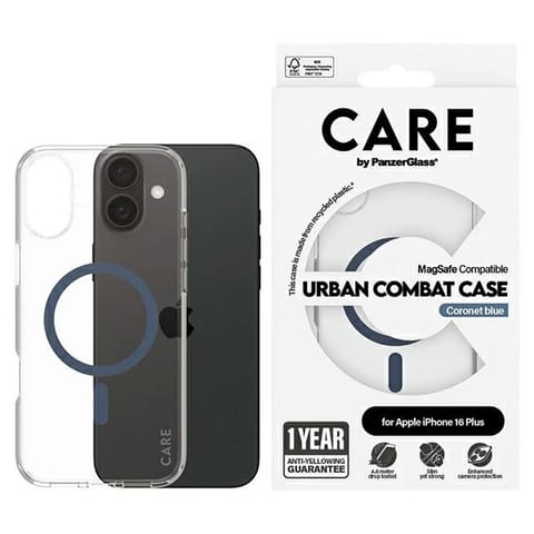⁨Etui CARE by PanzerGlass Flagship Case   iPhone 16 Plus 6,7" niebieski/blue MagSafe 1367⁩ w sklepie Wasserman.eu