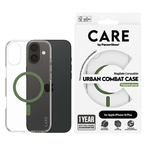 ⁨Etui CARE by PanzerGlass Flagship Case   iPhone 16 Plus 6.7" zielony/green MagSafe 1371⁩ w sklepie Wasserman.eu