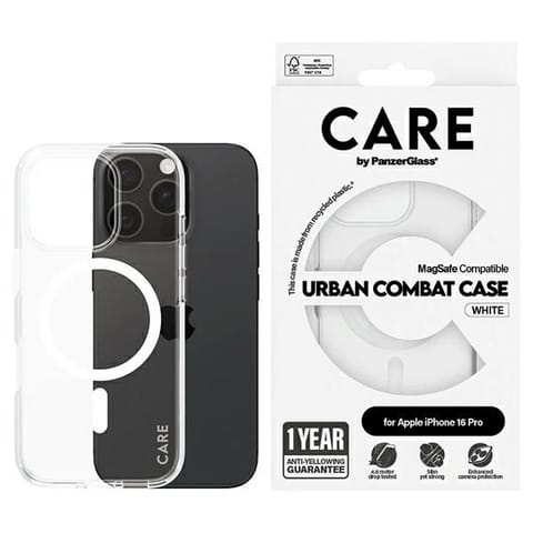 ⁨CARE by PanzerGlass Flagship Case iPhone 16 Pro 6.3" biały/white MagSafe 1338⁩ w sklepie Wasserman.eu