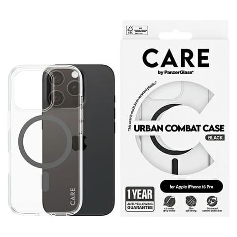 ⁨CARE by PanzerGlass Flagship Case iPhone 16 Pro 6.3"" czarny/black MagSafe 1346⁩ w sklepie Wasserman.eu