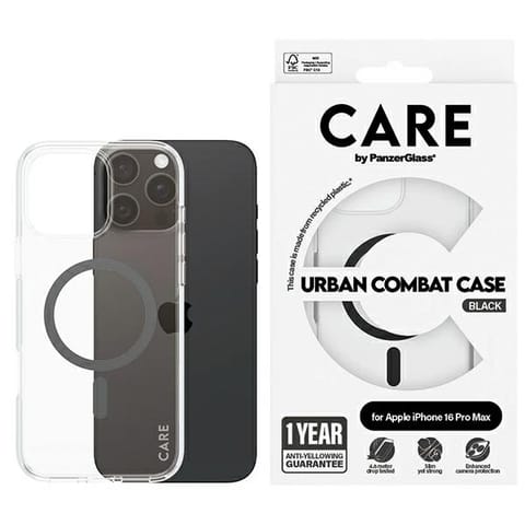 ⁨CARE by PanzerGlass Flagship Case iPhone 16 Pro Max 6,9" czarny/black MagSafe 1348⁩ w sklepie Wasserman.eu