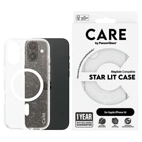 ⁨CARE by PanzerGlass Flagship Star Lit Case iPhone 16 6,1" biały/white MagSafe 1341⁩ w sklepie Wasserman.eu