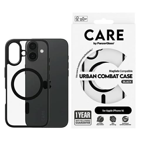 ⁨CARE by PanzerGlass Flagship Urban Case iPhone 16 6,1" czarny/black MagSafe 1357⁩ w sklepie Wasserman.eu