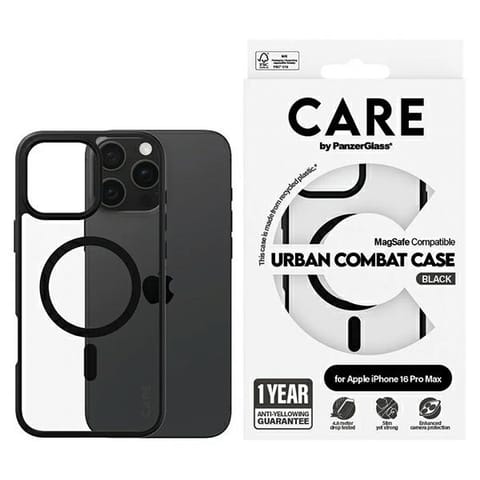 ⁨CARE by PanzerGlass Flagship Urban Case iPhone 16 Pro Max 6,9" czarny/black MagSafe 1360⁩ w sklepie Wasserman.eu