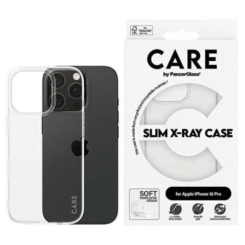 ⁨CARE by PanzerGlass X-Ray Soft Basic Case iPhone 16 Pro 6.3" przezroczysty/transparent 1442⁩ w sklepie Wasserman.eu