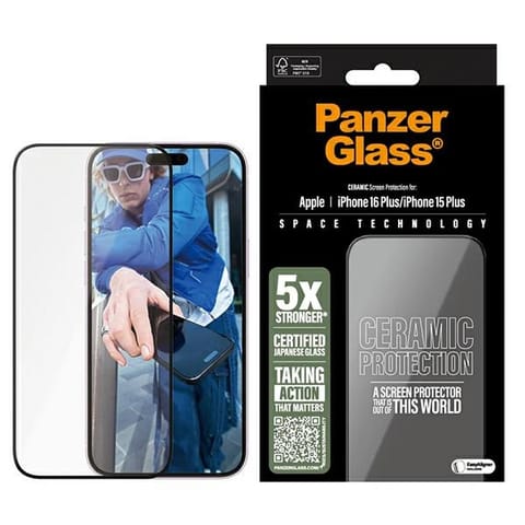 ⁨PanzerGlass Ceramic Screen Protector iPhone 16 Plus / 15 Plus 6.7" Ultra-Wide Fit 2855⁩ w sklepie Wasserman.eu