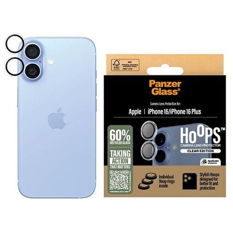 ⁨PanzerGlass Hoops Transparent Lens Protector iPhone 16 6.1" / 16 Plus 6.7" 1285⁩ w sklepie Wasserman.eu