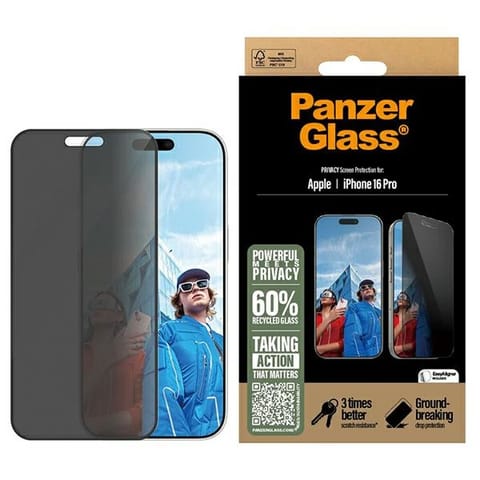 ⁨PanzerGlass Privacy Screen Protector iPhone 16 Pro 6.3" Ultra-Wide Fit P2862⁩ w sklepie Wasserman.eu