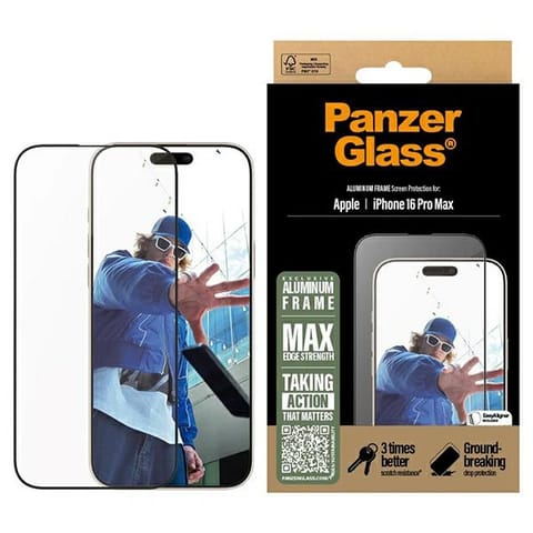 PanzerGlass Screen Protector AluminumFrame iPhone 16 Pro Max 6.9" Ultra-Wide Fit 2852 w sklepie Wasserman.eu