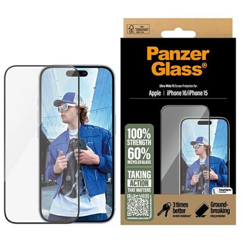 ⁨PanzerGlass Screen Protector iPhone 16 / 15 6.1" Ultra-Wide Fit 2861⁩ w sklepie Wasserman.eu