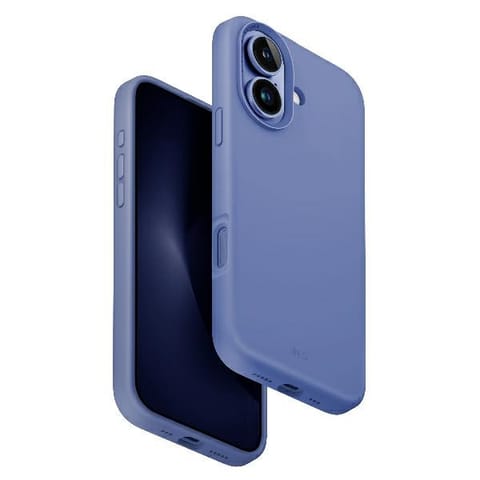 ⁨UNIQ etui Lino Hue iPhone 16 6.1" Magclick Charging niebieski/pearl blue⁩ w sklepie Wasserman.eu