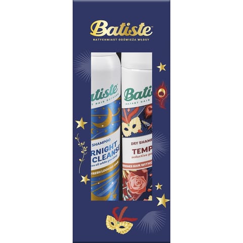 ⁨BATISTE Zestaw świąteczny (suchy szampon Tempt 200ml+Overnight Light Cleanse 200ml)⁩ w sklepie Wasserman.eu