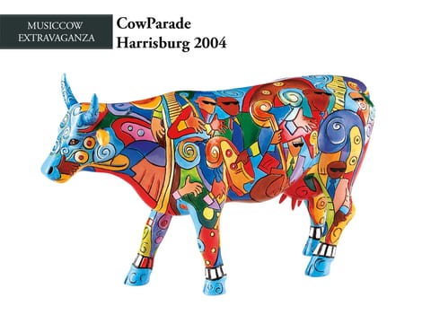 ⁨CowParade Harrisburg 2004, Music - Cow, autor: Orphelia M. Chamblis⁩ w sklepie Wasserman.eu