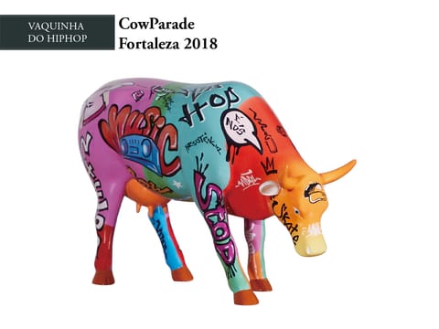 ⁨CowParade Fortaleza 2018, Vaquinha do HipHop, autor: Vidal⁩ w sklepie Wasserman.eu