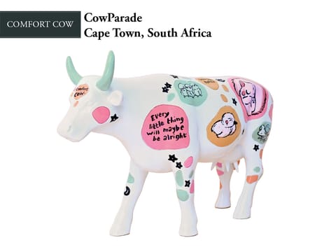 ⁨CowParade, Cape Town, Comfort Cow, autor: Mary-Anne Hampton⁩ w sklepie Wasserman.eu