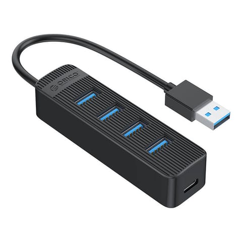 ⁨Adapter Hub Orico TWU3 USB do 4x USB 3.0 (czarny)⁩ w sklepie Wasserman.eu