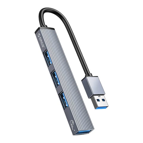 ⁨Adapter Hub Orico AH-A13 USB do 4x USB 3.0 (szary)⁩ w sklepie Wasserman.eu