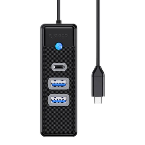 ⁨Orico Hub USB-C to 2x USB 3.0 + USB-C, 5 Gbps, 0.15m (Black)⁩ w sklepie Wasserman.eu