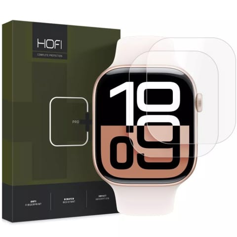 ⁨Folia Hydrożelowa Hofi Hydroflex Pro+ 2-Pack do Apple Watch 10 (42 mm) Clear⁩ w sklepie Wasserman.eu