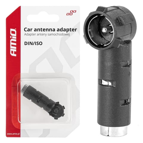 ⁨Adapter antenowy redukcja wtyk din iso kątowy amio-03967⁩ w sklepie Wasserman.eu