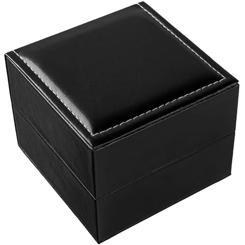 ⁨Pudełko na zegarek eko skóra czarno-białe PBES-2⁩ w sklepie Wasserman.eu