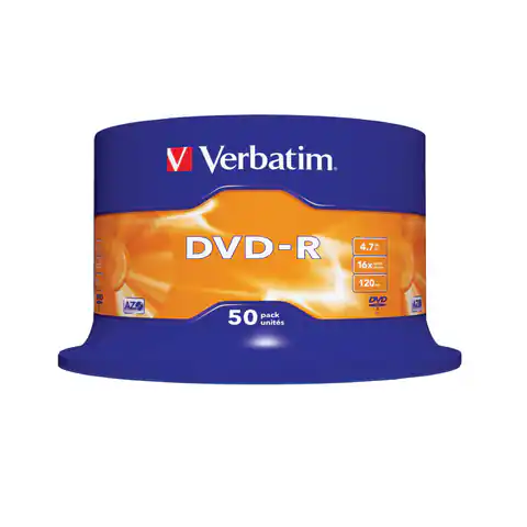 ⁨DYSK VERBATIM 4.7 GB 16X MATTE SILVER CAKE BOX 50⁩ w sklepie Wasserman.eu