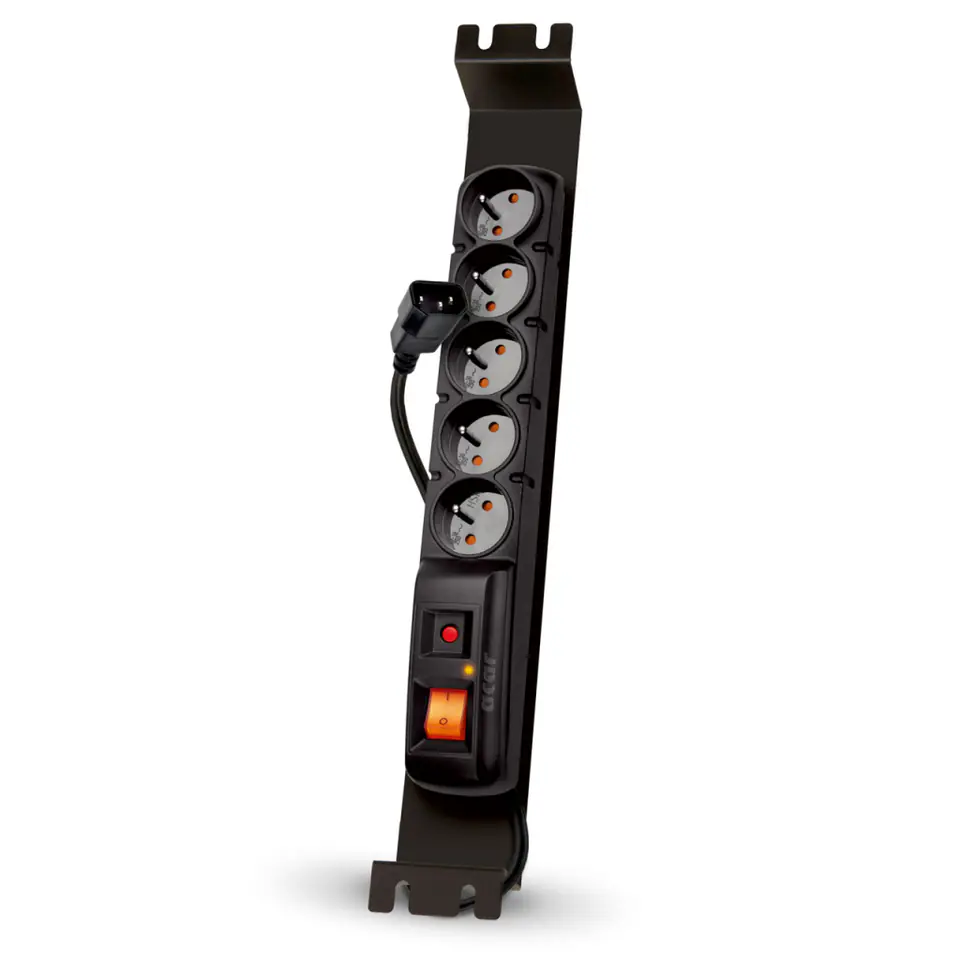 ⁨ACAR F5 SURGE PROTECTOR BLACK IEC RACK 3M⁩ at Wasserman.eu