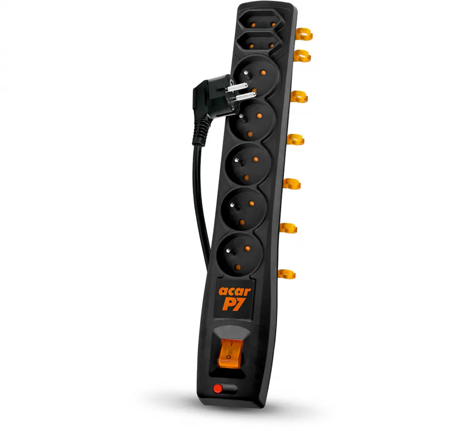 ⁨SURGE PROTECTOR ACAR P7 black 5m⁩ at Wasserman.eu