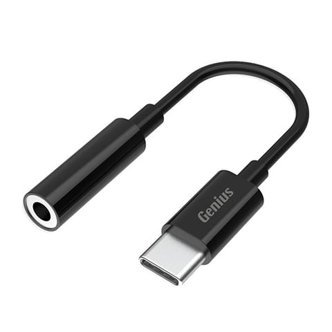 ⁨USB/Audio USB C (M) - Jack (3,5mm) F, stereo, czarna, Genius ACC-C100⁩ w sklepie Wasserman.eu