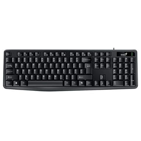 ⁨Genius KB-117 COPILOT, klawiatura CZ/SK, klasyczna, wodoodporny rodzaj przewodowa (USB), czarna, nie⁩ w sklepie Wasserman.eu