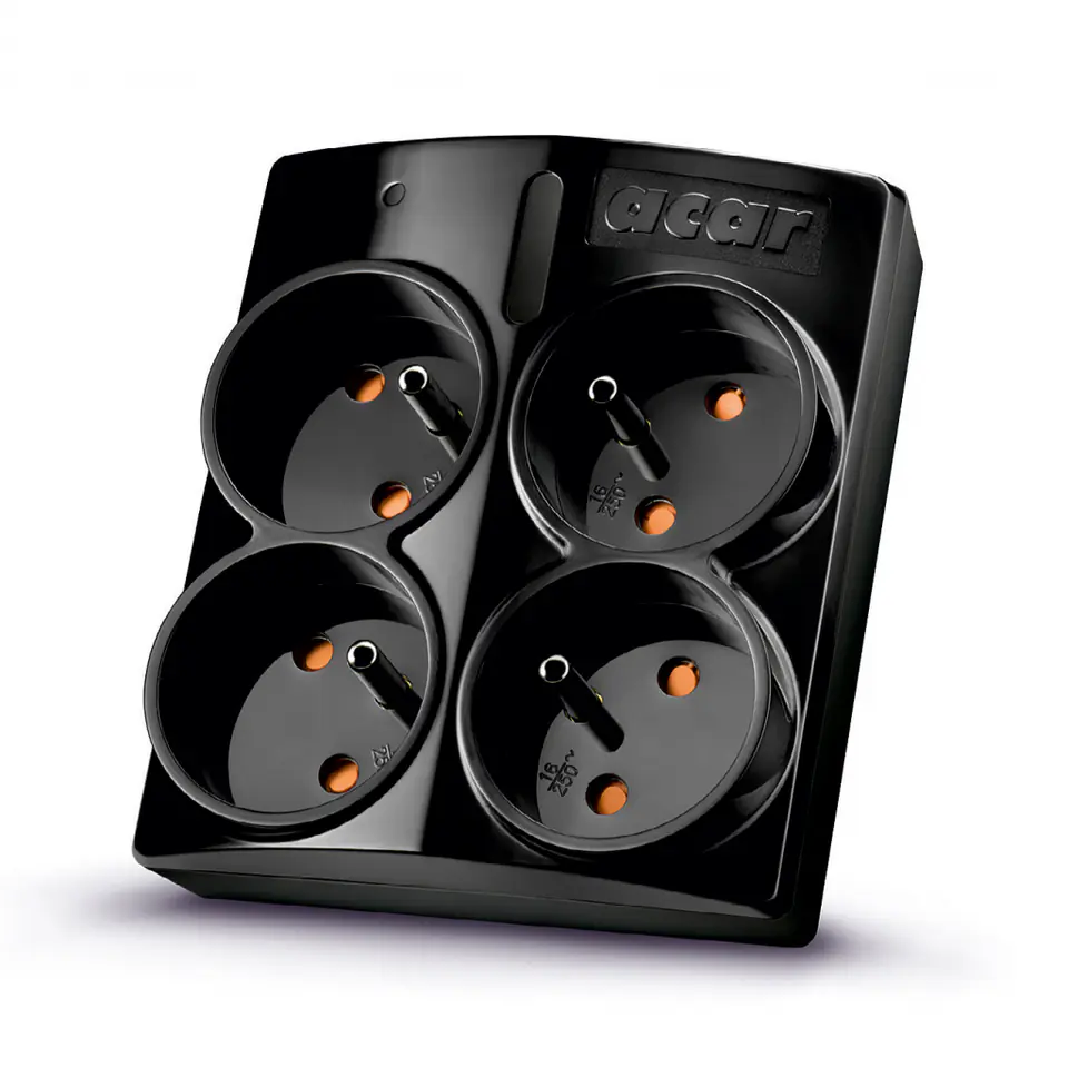 ⁨SURGE PROTECTOR ACAR X4 black⁩ at Wasserman.eu